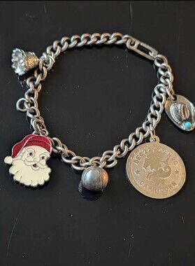 Vintage Forstner Sterling Silver Charm Bracelet